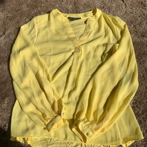 INC Yellow long sleeve top